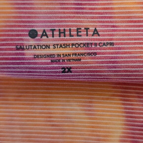 Athleta Womens Plus Size 2X Salutation Stash Pocket 2 Capri - Picture 6 of 11